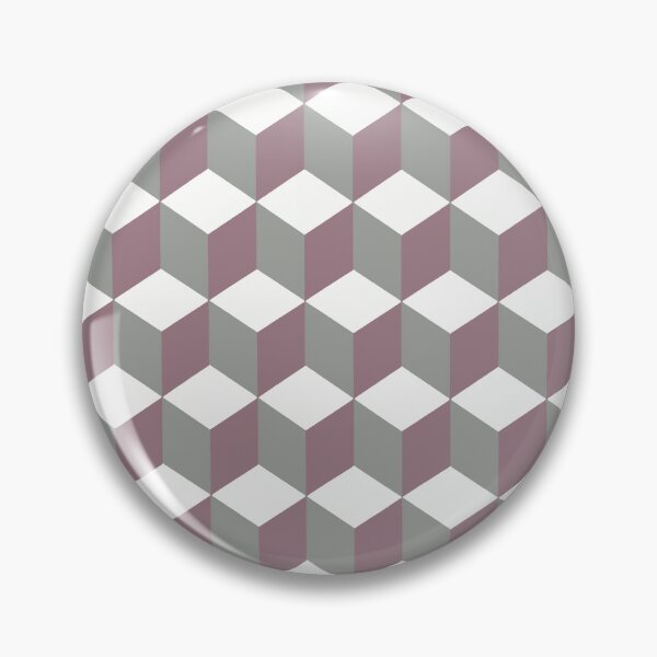 Item preview, Isometric Cube Pattern Pink Grey Geometric Art Cut Out designed and sold by taiche.