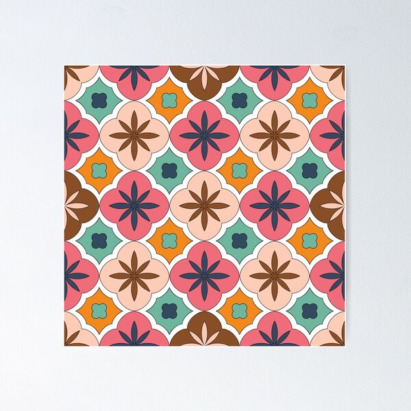 Item preview, Moroccan Tiles Art - Pinks designed and sold by SemDesigns1.
