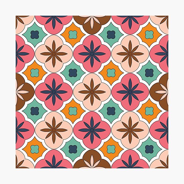 Item preview, Moroccan Tiles Art - Pinks designed and sold by SemDesigns1.