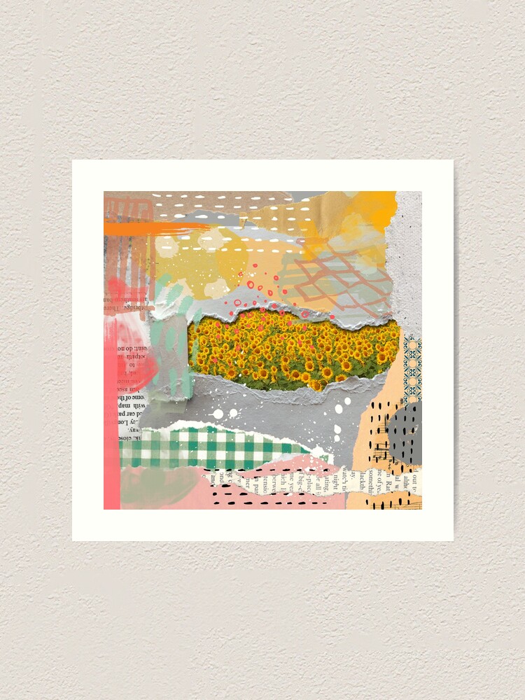 Alternate view of Sunflowers Collage Art Print