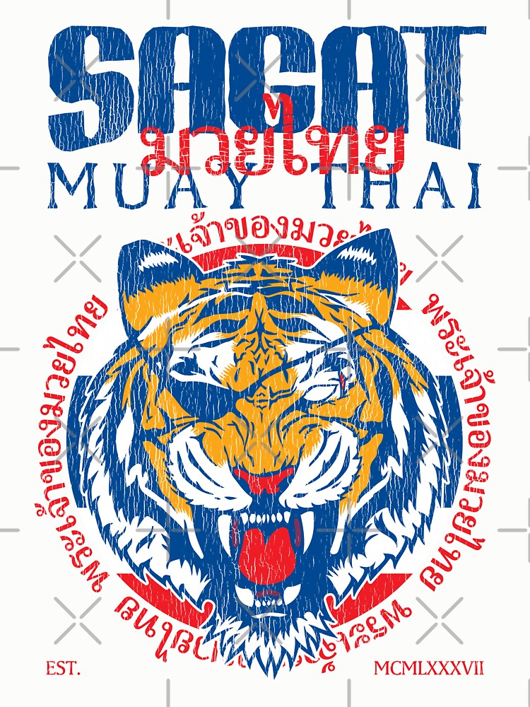 Thumbnail 7 of 7, Pullover Sweatshirt, Sagat God of Muay Thai Gym Tiger designed and sold by Rev-Level.