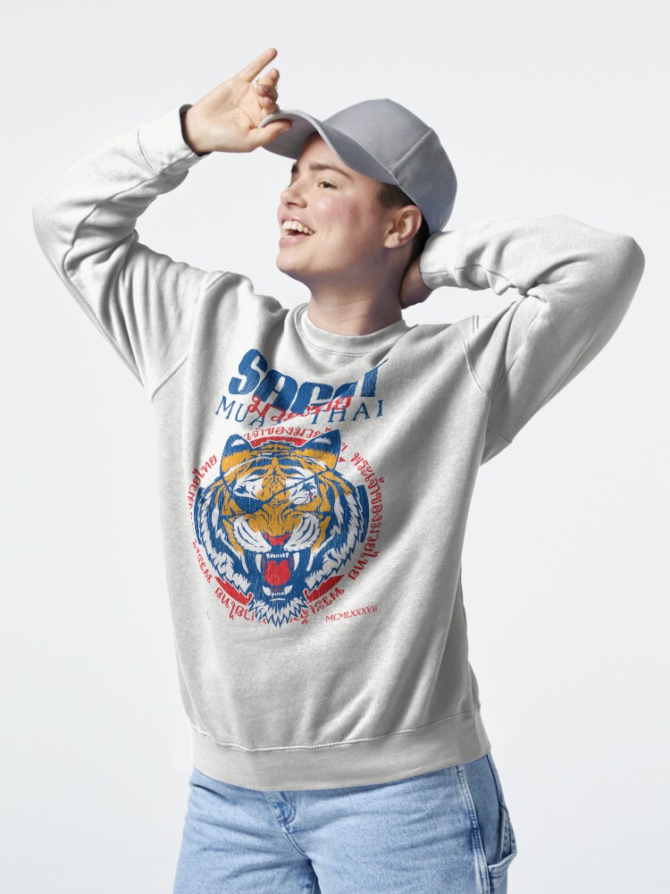 Thumbnail 5 of 7, Pullover Sweatshirt, Sagat God of Muay Thai Gym Tiger designed and sold by Rev-Level.