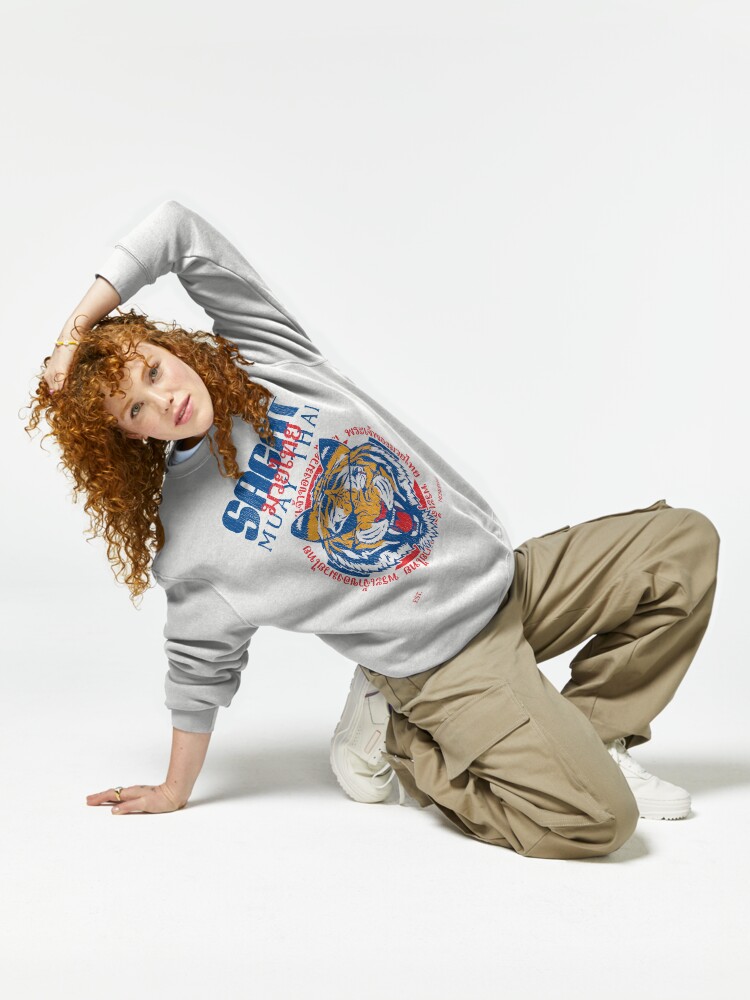 Thumbnail 6 of 7, Pullover Sweatshirt, Sagat God of Muay Thai Gym Tiger designed and sold by Rev-Level.