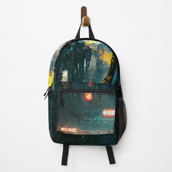 Item preview, Cyberpunk Woman In Crowded Market designed and sold by CyberStreetArt.