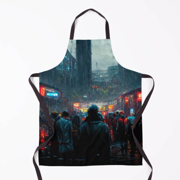 Item preview, Crowded Cyberpunk City Market designed and sold by CyberStreetArt.