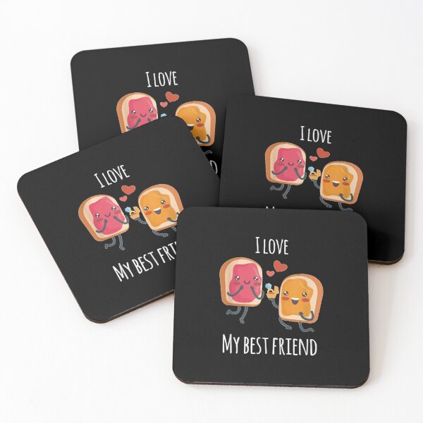 Item preview, I Love my Best Friend with a Funny Toast designed and sold by gaotura.