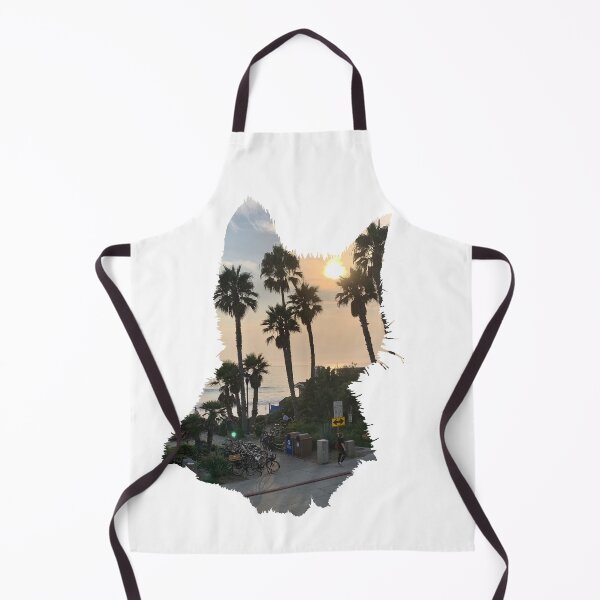 Item preview, Sunset View Beach Palm Trees Cat designed and sold by kryative.