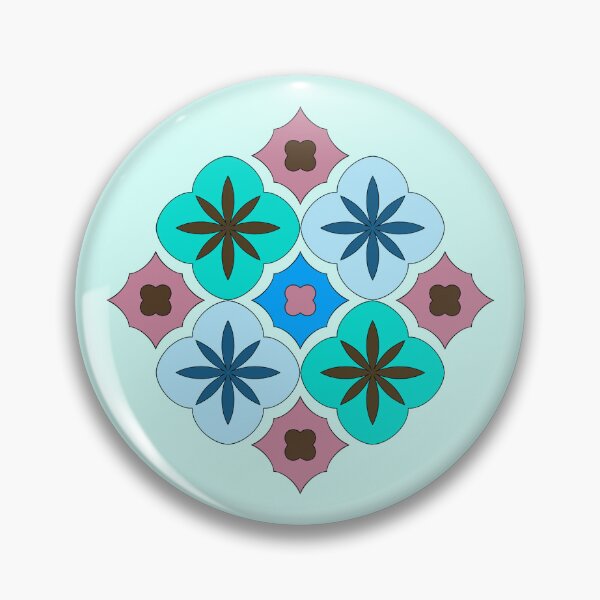 Item preview, Blue Aqua Moroccan Tiles Art  designed and sold by SemDesigns1.