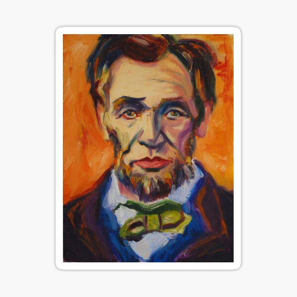 Abe Lincoln Portrait in Pop Art Style Sticker