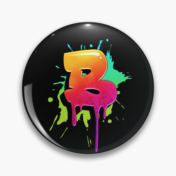 Item preview, Graffiti Letters B Letter Colorful Paint Splash Style designed and sold by ToTheNextLetter.