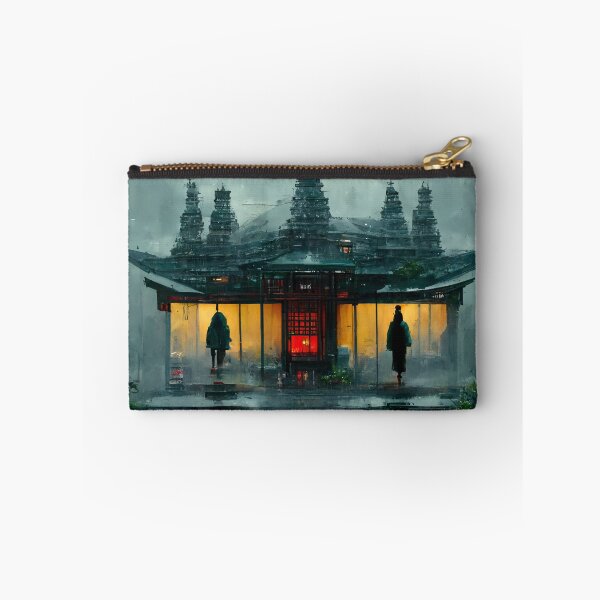 Item preview, Buddhist Cyberpunk Rain Temple designed and sold by CyberStreetArt.