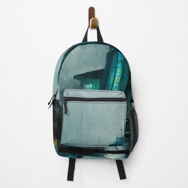 Item preview, Cyberpunk Church in the rain designed and sold by CyberStreetArt.