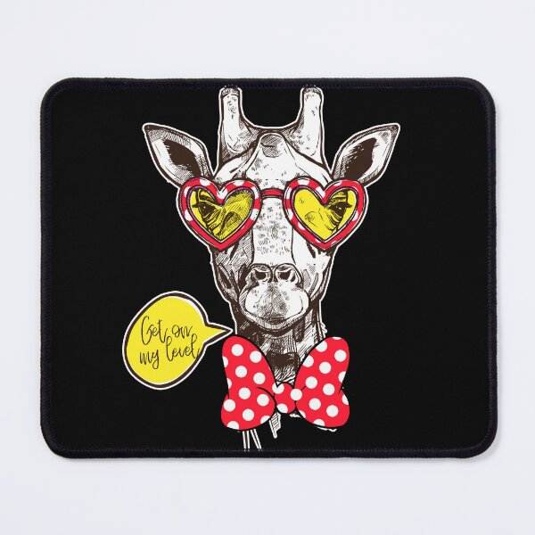 Item preview, Cool Giraffe with heart glasses . Get on my level ! designed and sold by EF.