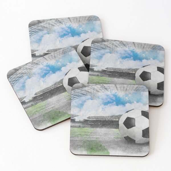 Item preview, Vintage soccer stadium with a ball designed and sold by elgreko.