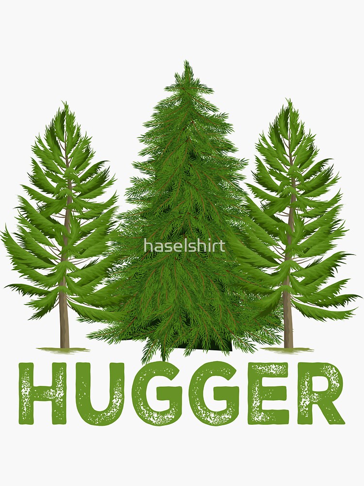 "Hugger Tree Global Warming Climate Change Earth Day" Sticker for Sale