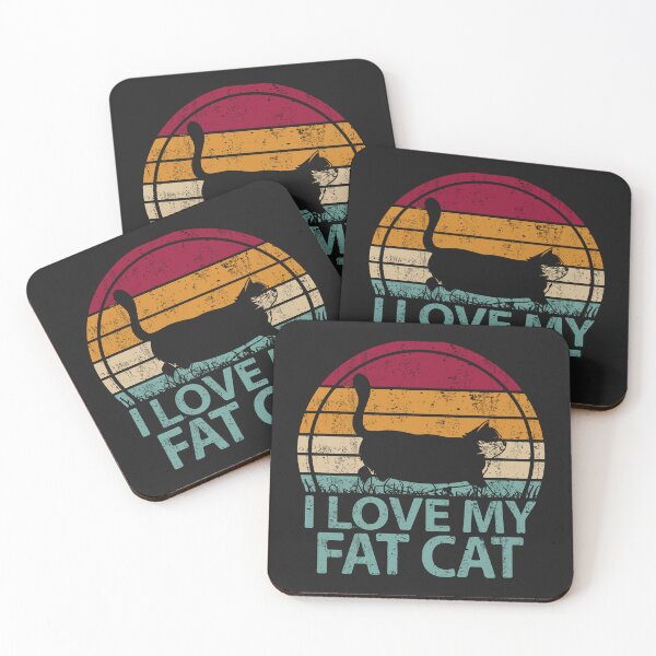 Item preview, I Love my Fat Cat Vintage Retro Decals designed and sold by richter74.