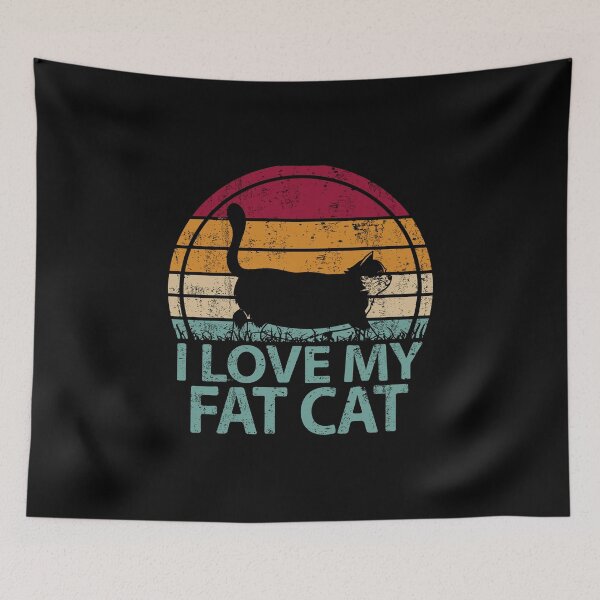 Item preview, I Love my Fat Cat Vintage Retro Decals designed and sold by richter74.