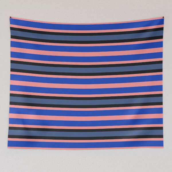 Item preview, Vintage Blue and black Horizontal Stripes designed and sold by S4Graphics.