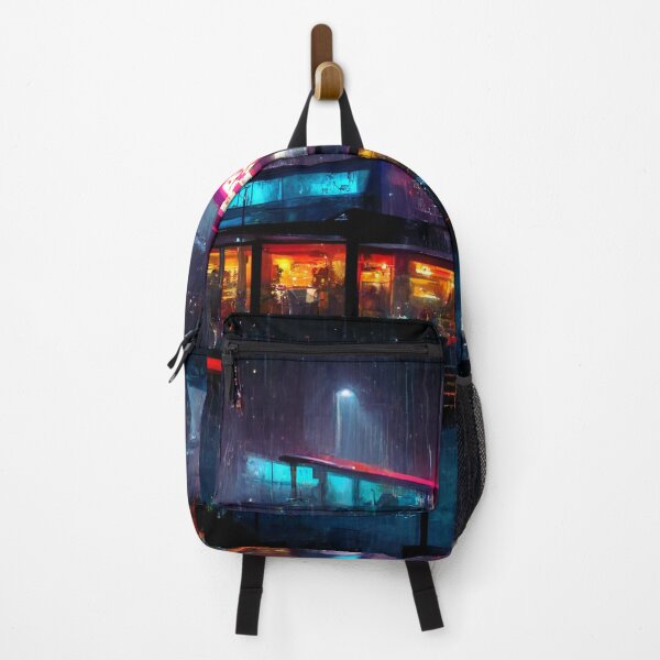 Item preview, Cyberpunk Diner Rainy Night designed and sold by CyberStreetArt.