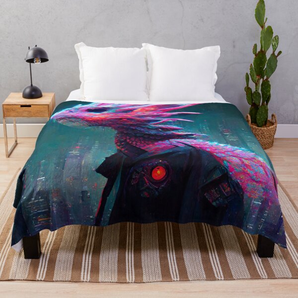 Item preview, Carácter estilizado del dragón Cyberpunk designed and sold by CyberStreetArt.