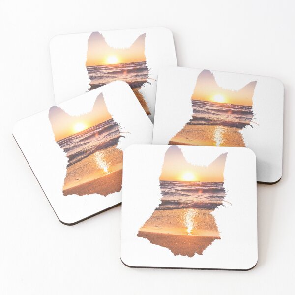 Item preview, Sunset Ocean Waves View Cat designed and sold by kryative.