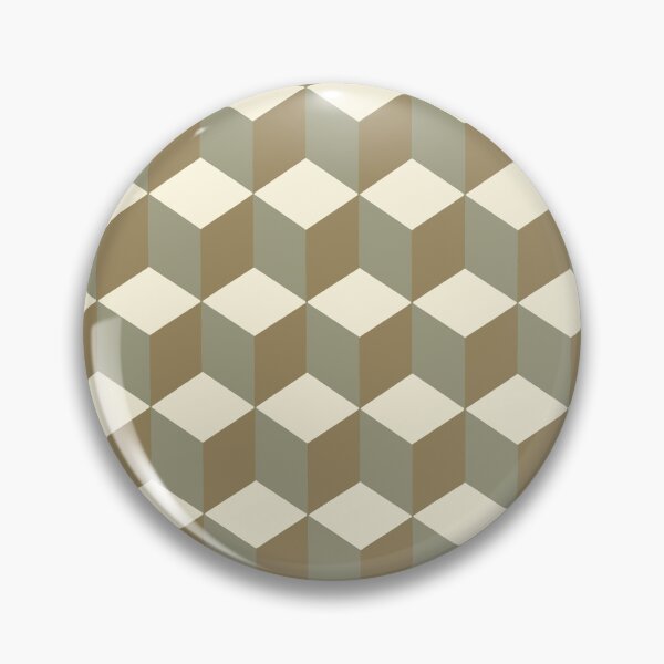 Item preview, Isometric Cube Pattern Brown Grey Geometric Art Cut Out  designed and sold by taiche.