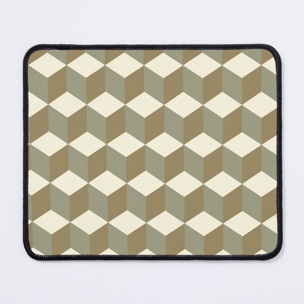 Item preview, Isometric Cube Pattern Brown Grey Geometric Art Cut Out  designed and sold by taiche.