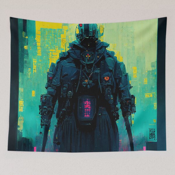 Item preview, Cyberpunk Warrior Concept Art designed and sold by CyberStreetArt.
