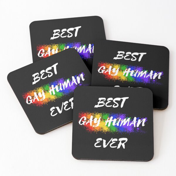 Item preview, Best Gay Human Ever Rainbow Color Splash For Non-binary Folks In Black designed and sold by LuckyKermit.
