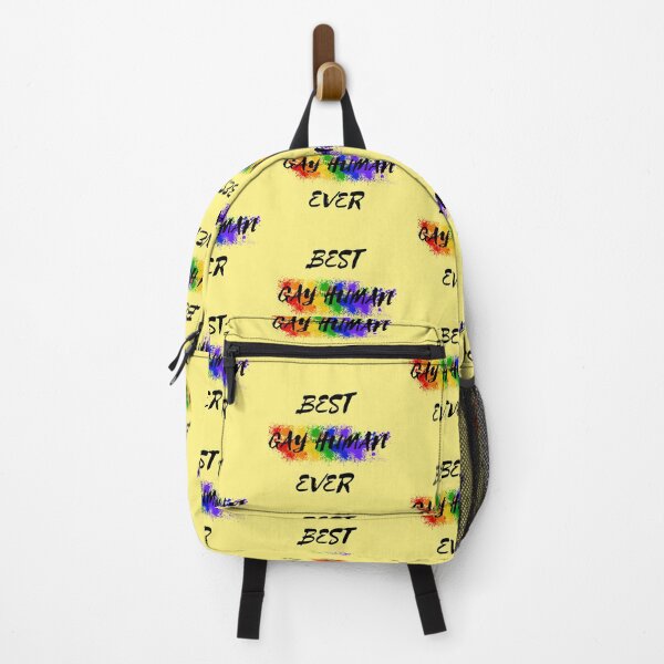 Item preview, Best Gay Human Ever Rainbow Color Splash For Non-binary Folks In Yellow designed and sold by LuckyKermit.