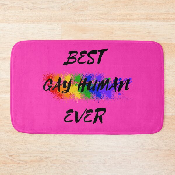 Item preview, Best Gay Human Ever Rainbow Color Splash For Non-binary Folks In Pink designed and sold by LuckyKermit.
