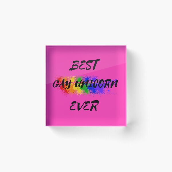 Item preview, Best Gay Unicorn Ever Rainbow Color Splash For Magical Creatures In Pink designed and sold by LuckyKermit.