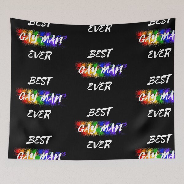 Item preview, Best Gay Man Ever Rainbow Color Splash For Proud Gay Men In Black designed and sold by LuckyKermit.