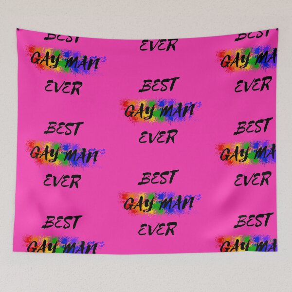 Item preview, Best Gay Man Ever Rainbow Color Splash For Proud Gay Men In Pink designed and sold by LuckyKermit.
