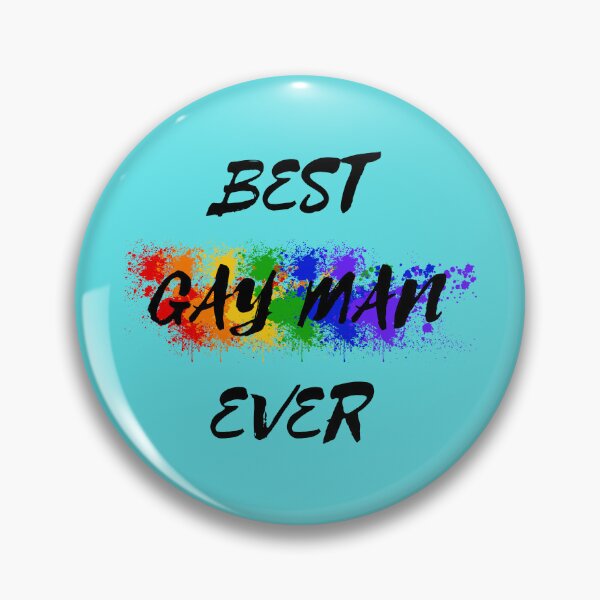 Item preview, Best Gay Man Ever Rainbow Color Splash For Proud Gay Men In Cyan designed and sold by LuckyKermit.