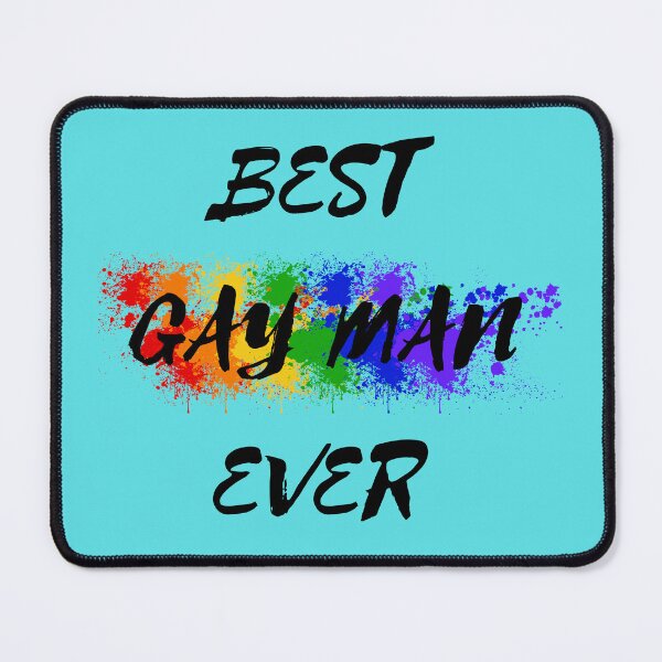 Item preview, Best Gay Man Ever Rainbow Color Splash For Proud Gay Men In Cyan designed and sold by LuckyKermit.