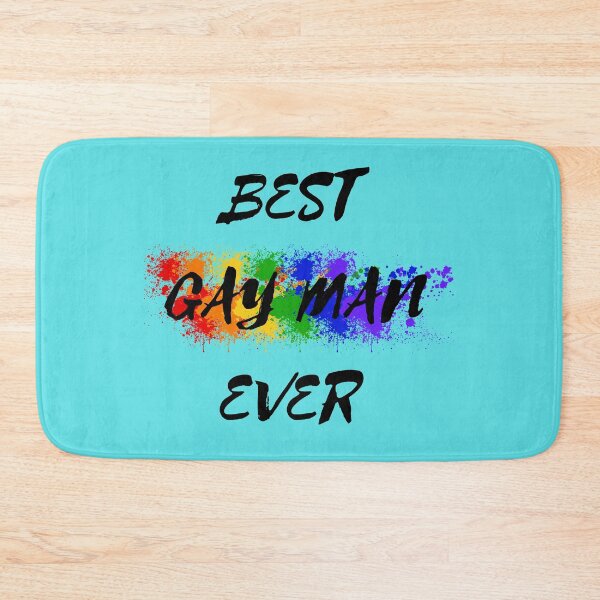 Item preview, Best Gay Man Ever Rainbow Color Splash For Proud Gay Men In Cyan designed and sold by LuckyKermit.