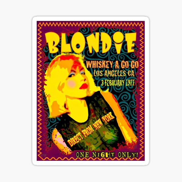 blondie-whiskey-a-go-go-1977-concert-poster-sticker-for-sale-by-vintagegarage-redbubble