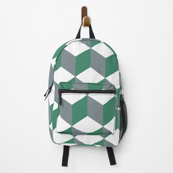 Item preview, Isometric Cube Pattern Green Grey Geometric Art designed and sold by taiche.