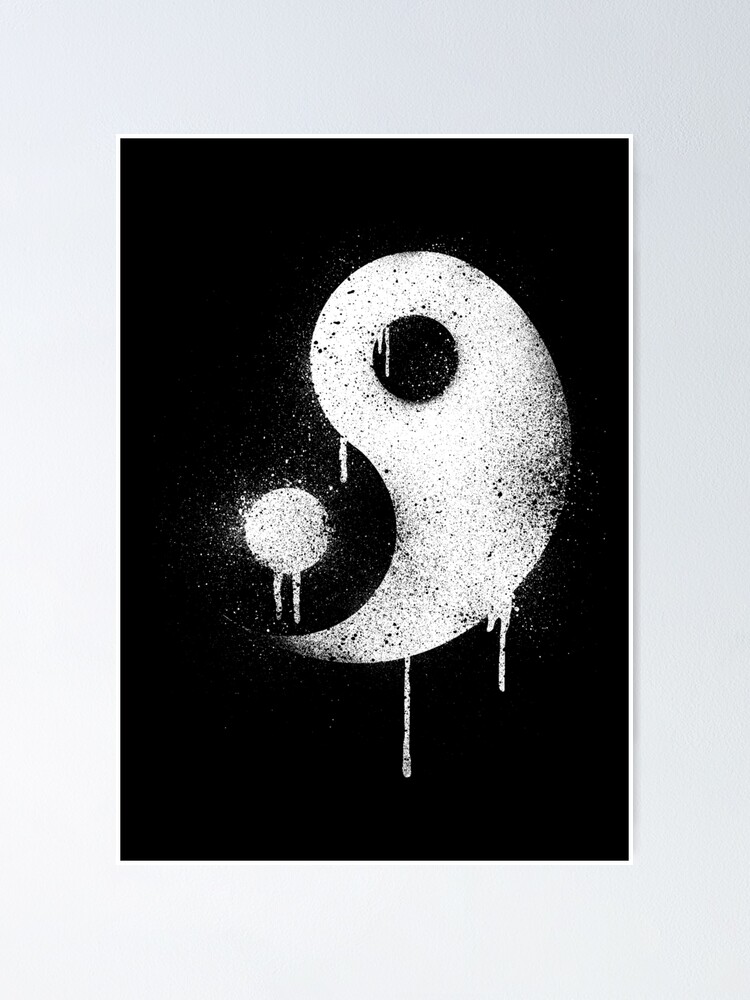 "Graffiti Zen Master Spray paint yin yang" Poster by RevolutionGFX