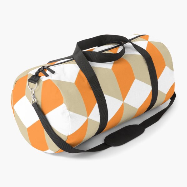 Item preview, Isometric Cube Pattern Orange Grey Geometric Art designed and sold by taiche.