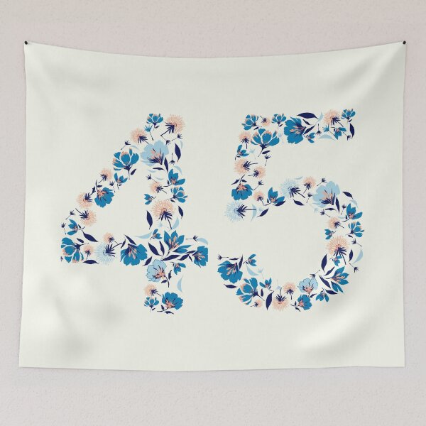 Item preview, Forty Five - 45 Floral Font designed and sold by trendingatees.