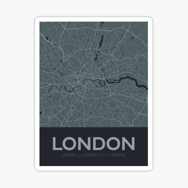Map of London artwork Sticker