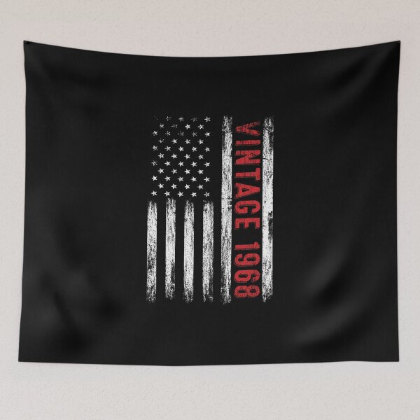 Item preview, 54th Birthday Gifts Vintage 1968 American Flag designed and sold by MoHaCo.