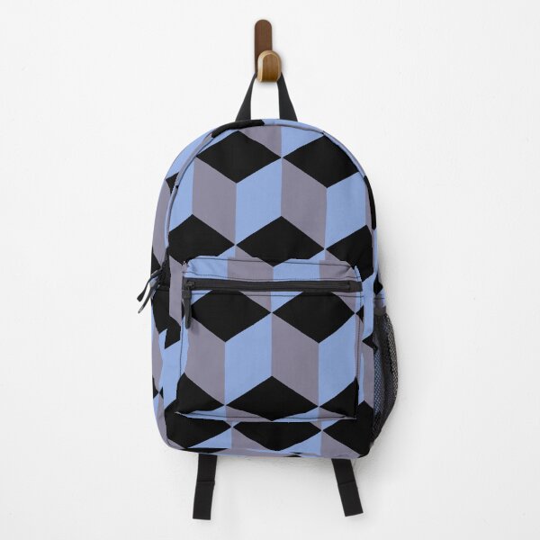Item preview, Isometric Cube Pattern Black Blue Lilac Geometric Art designed and sold by taiche.