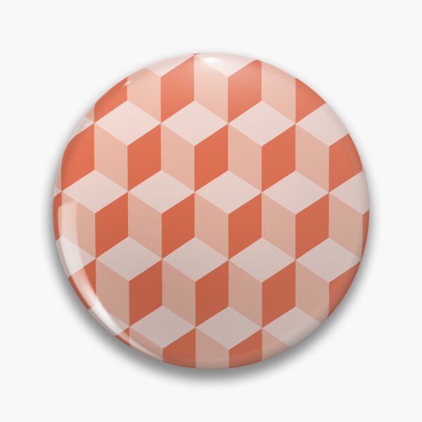 Item preview, Isometric Cube Pattern Peach Pink Geometric Art designed and sold by taiche.