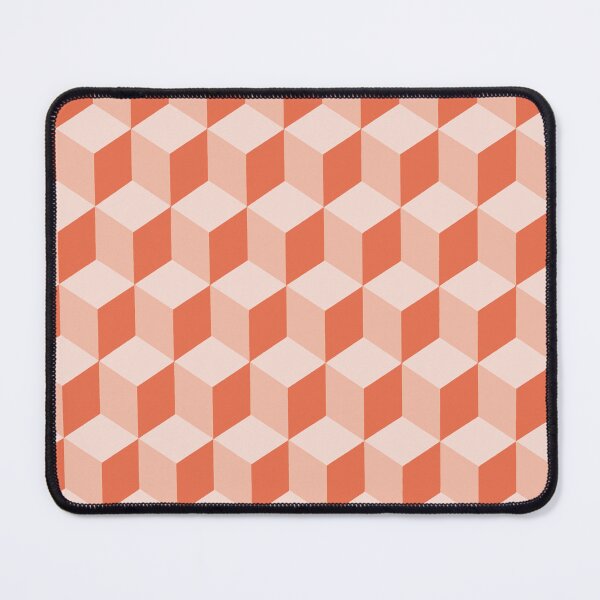 Item preview, Isometric Cube Pattern Peach Pink Geometric Art designed and sold by taiche.