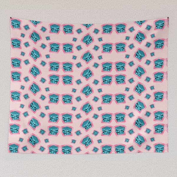 Item preview, The 3D Rubik's in Fabric Seamless Pattern designed and sold by MyMemoriesArts.