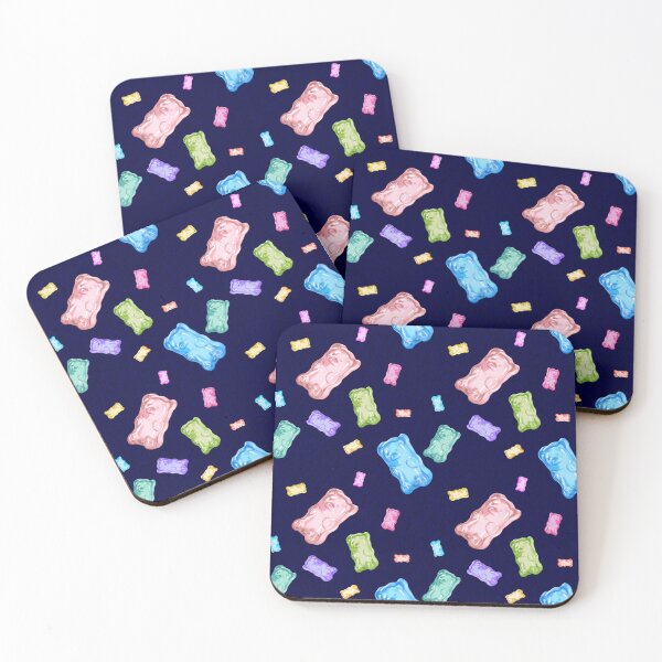 Item preview, Colorful Pop Gummy Bears Pink Blue Yellow Purple designed and sold by StudioAkubi.