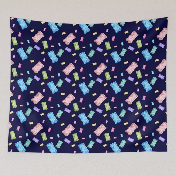 Item preview, Colorful Pop Gummy Bears Pink Blue Yellow Purple designed and sold by StudioAkubi.